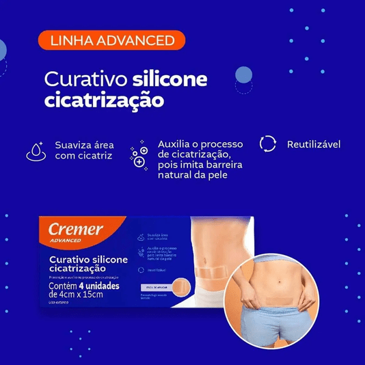 Curativo de Silicone para Cicatrização Cremer Advanced com 4 Unidades