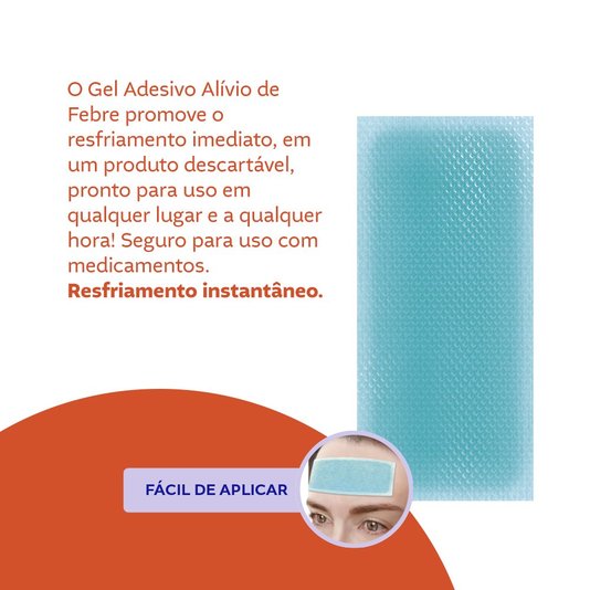 Kit com 5 Caixas de Gel Adesivo Alívio de Febre Cremer Advanced com 4 Unidades