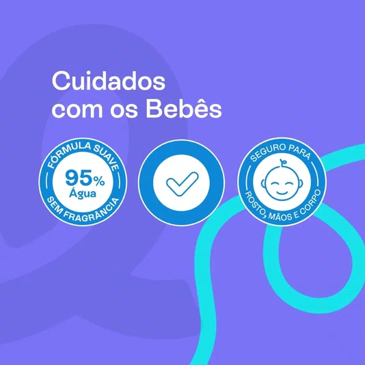 Kit com 6 Pacotes de Lenço Umedecido Recém Nascido com 50 unidades FeelClean