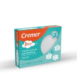 Fralda Luxo com Bainha CREMER 70cmX68cm 5 unidades Fralda Luxo com Bainha CREMER 70cmX68cm 5 unidades