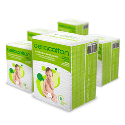 Kit com 48 Algodão Quadrado Baby Maxi Bebê Bellacotton 50un Kit com 48 Algodão Quadrado Baby Maxi Bebê Bellacotton 50un