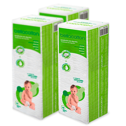 Kit com 36 Pacotes de Algodão Quadrado Baby Double Bebê Bellacotton 100un Kit com 36 Pacotes de Algodão Quadrado Baby Double Bebê Bellacotton 100un