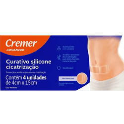 Kit com 7 Caixas de Curativo de Silicone para Cicatrização Cremer Advanced com 4 Unidades